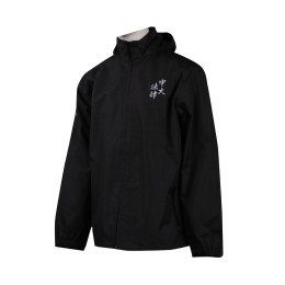 J809 Design Black Hooded Jacket  Zhongda Law  Wind Jacket Manufacturer J809 Design Black Hooded Jacket  Zhongda Law  Wind Jacket Manufacturer